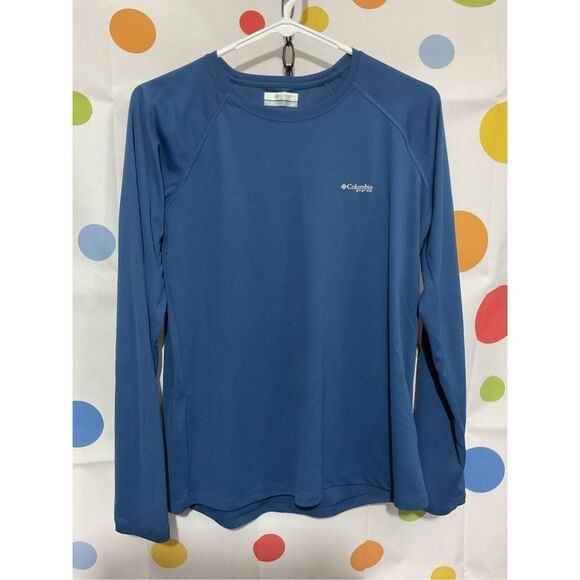 Columbia Blue Athletic Top Long Sleeve Size Small 🌿💕 - Picture 1 of 9